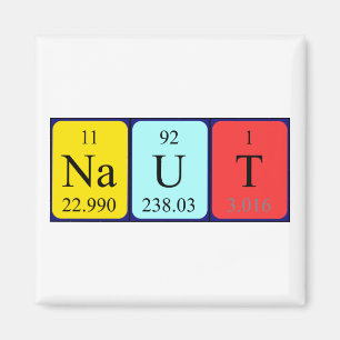 Naut periodic table name magnet