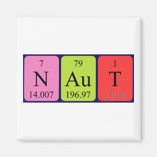 Naut periodic table name magnet