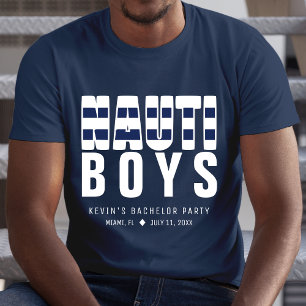 Nauti Boys Nautical Funny Bachelor Party T-Shirt