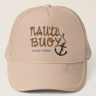 Nauti Buoy Nautical Boat with anchor Personalised Trucker Hat