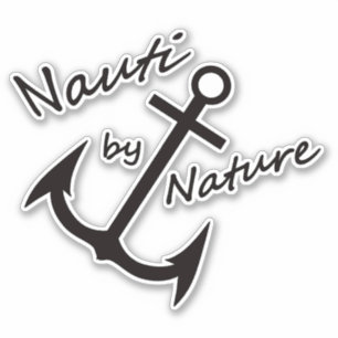 Nauti by Nature Nautical Anchor Vinyl Sticker