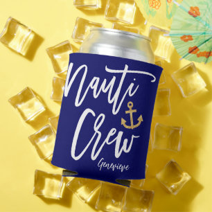 Nauti Crew Bridesmaid Nautical Bachelorette Party  Can Cooler