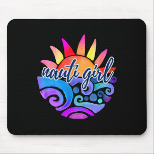 Nauti Girl Funny Nautical Tropical Sailing Boating Mouse Pad