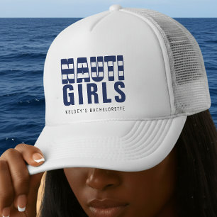 Nauti Girls Funny Bachelorette Party Trucker Hat