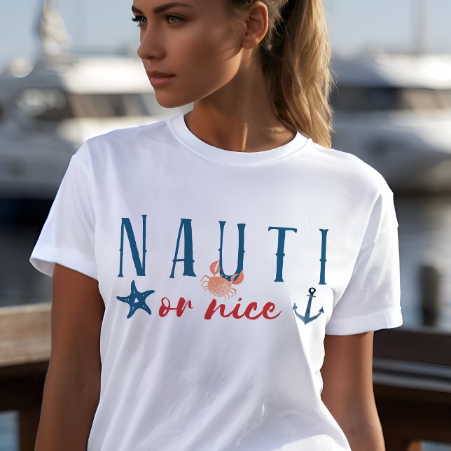 Nauti or Nice Funny Nautical Christmas T-Shirt (Creator Uploaded)