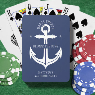 Nauti Things Before the Ring Anchor Bachelor Party Playing Cards