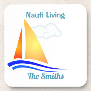 Nauti Thoughts Nautical Sailboat Coaster