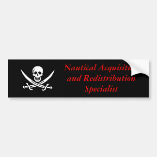Nautical acquisition and redistribution specialist bumper sticker