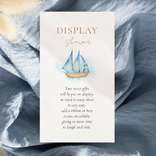Nautical Adventure Baby Shower Display Shower Enclosure Card