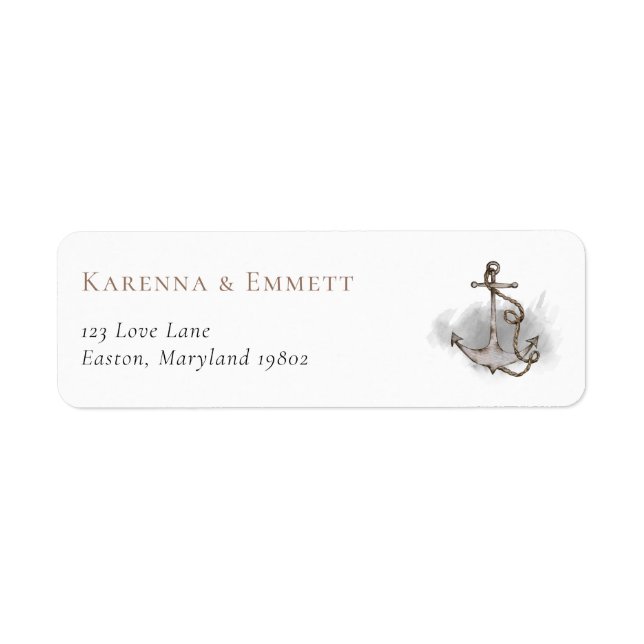 Nautical Adventure Baby Shower Return Address Label (Front)
