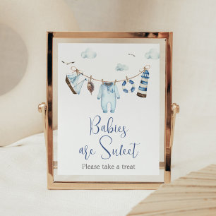 Nautical Ahoy Baby Shower Babies are Sweet Poster