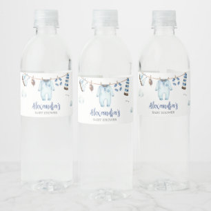 Nautical Ahoy Baby Shower Water Bottle Label