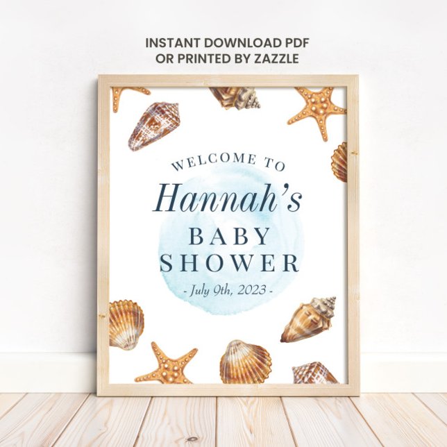 Nautical Ahoy Baby Shower Welcome Sign (Creator Uploaded)