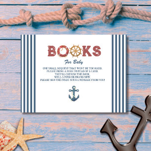 Nautical Ahoy its Baby Books For Baby  Enclosure Card