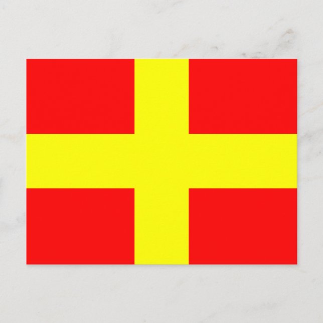 Nautical Alphabet Flag Signal Letter R Postcard (Front)