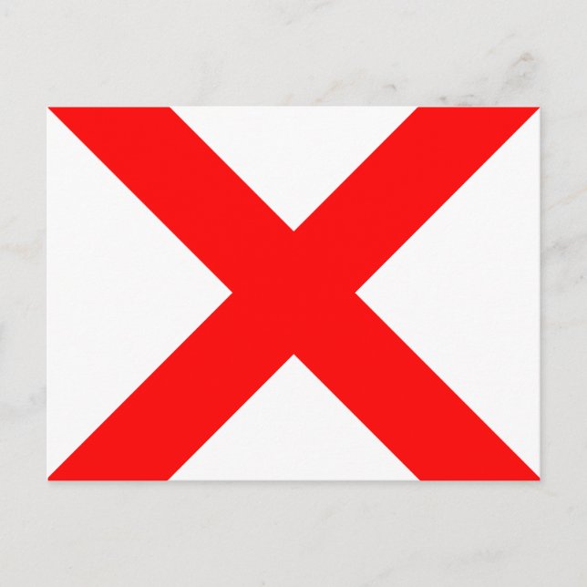 Nautical Alphabet Flag Signal Letter V Postcard (Front)