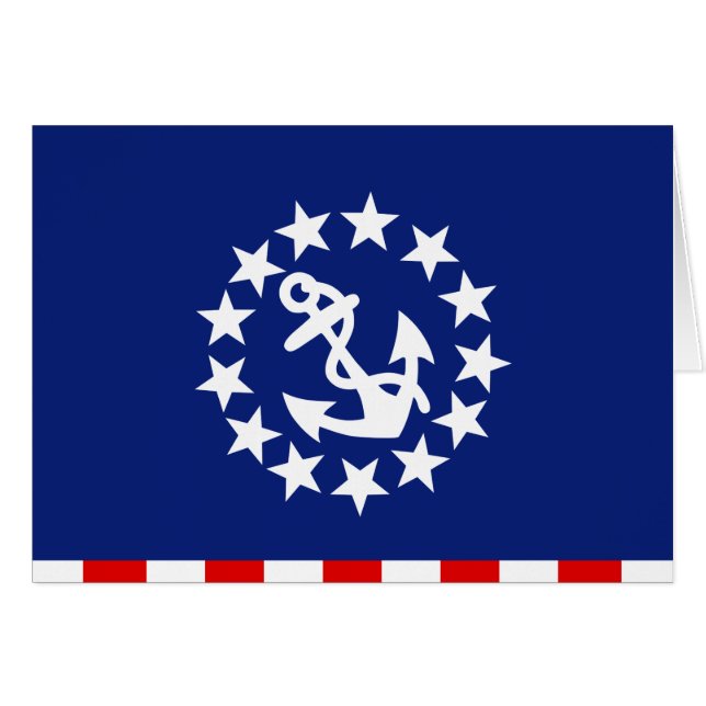 Nautical American Yacht Flag Symbol (Front Horizontal)