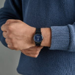 Nautical Anchor 80th Birthday Luxury Vintage Navy  Watch<br><div class="desc">Anchor,  nautical,  80 years old,  captain,  sailor. Est. 1943. 80th Birthday,  eighty,  80 years old,  navy blue and white,  funny watch.</div>