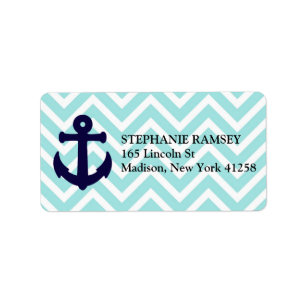 Nautical Anchor and Chevron Shipping Labels