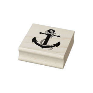 Nautical anchor and rope, Seaman anchor Rubber Stamp