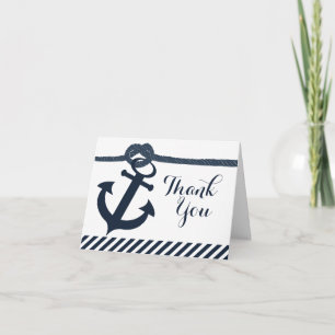 Nautical Anchor and Rope Thank You Card