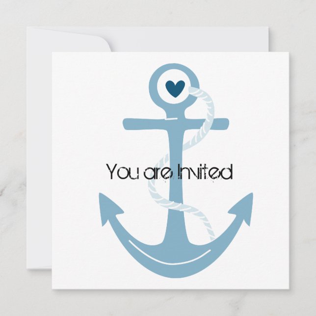 Nautical Anchor Baby Shower Invitation (Front)