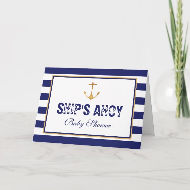 Nautical Anchor Baby Shower Invitation (Front)