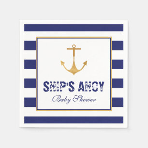 Nautical Anchor Baby Shower Napkin