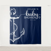 Nautical Anchor Baby Shower Navy Blue