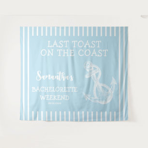 Nautical Anchor Bachelorette Party Last Toast Tapestry