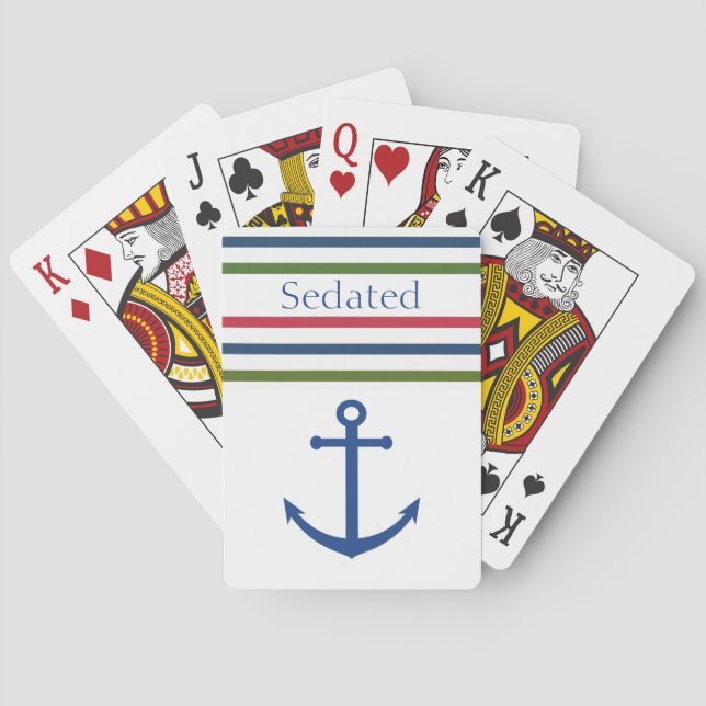 Nautical Anchor Bicycle Playing Cards (Back)