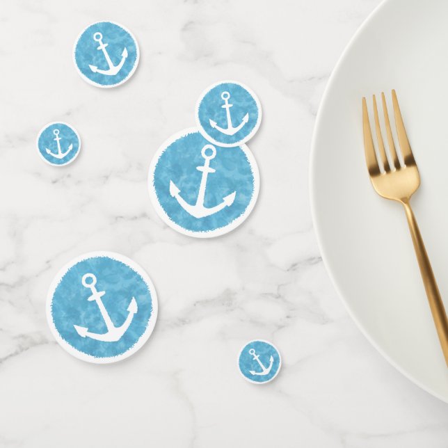 Nautical Anchor Blue Baby Shower Confetti (Group)
