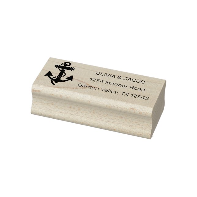 Nautical Anchor Boat Lake Ocean Wedding Rubber Stamp (Stamp)