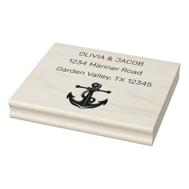Nautical Anchor Boat Lake Ocean Wedding Rubber Stamp (Stamp)