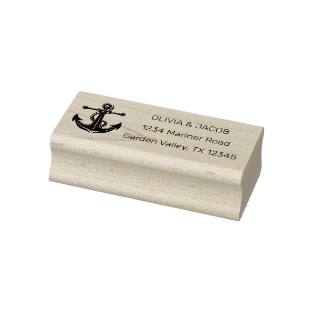 Nautical Anchor Boat Lake Ocean Wedding Rubber Stamp (Stamp)