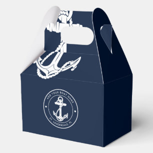 Nautical Anchor Boat Name Custom Favour Box