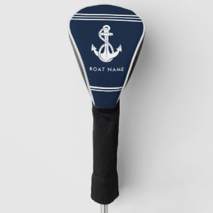 Nautical Anchor Boat Name Custom Golf Head Cover