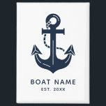 Nautical Anchor Boat Name Magnet<br><div class="desc">Make your boat's name stand out with our nautical anchor magnet you can easily personalise,  creating a custom and classic look. It's the perfect way to add a unique,  sea-faring touch to your vessel.</div>