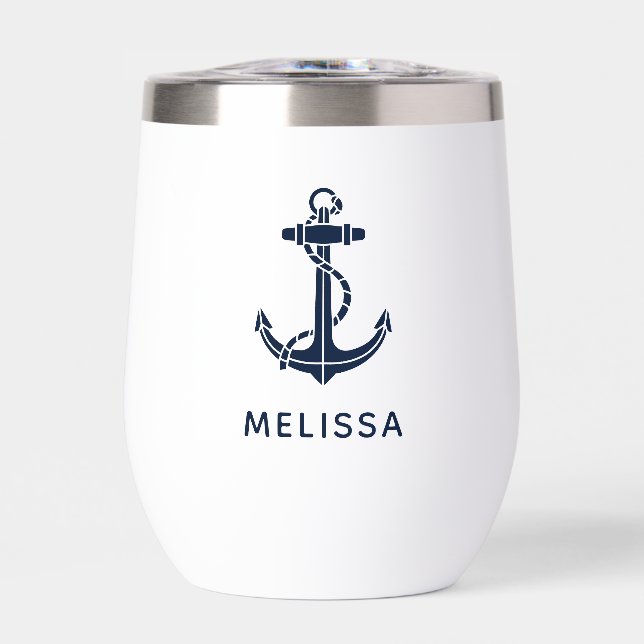 Nautical Anchor Boat Name Personalised (Front)