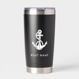 Nautical Anchor Boat Name Sailing Custom Insulated Tumbler