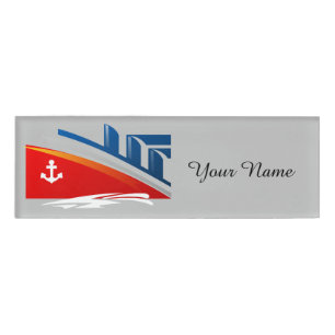 Nautical Anchor Boat Sea Ocean Ship Logo Name Tag