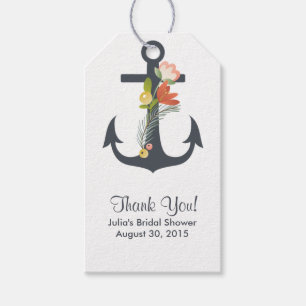 Nautical Anchor Bridal Shower Favour Tags