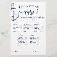 Nautical Anchor Bridal Shower Game