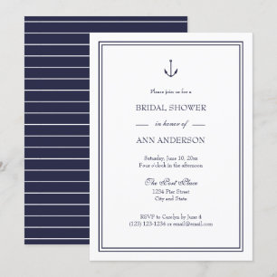 Nautical Anchor Bridal Shower Invitation