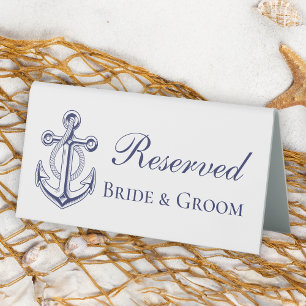 Nautical Anchor Bride Groom Reserved Wedding
