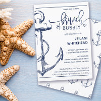 Nautical Anchor Brunch Bubbly Bridal Shower White