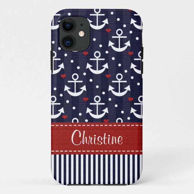 Nautical Anchor Case-Mate iPhone Case (Back)