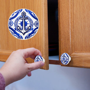 Nautical Anchor Ceramic Knob