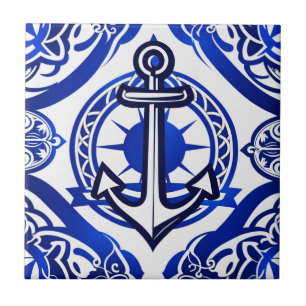 Nautical Anchor Ceramic Tile