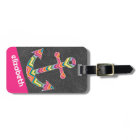 Nautical Anchor Chalkboard with Bright Chevrons